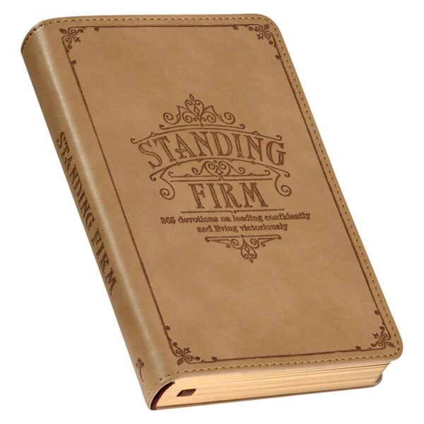 Standing Firm Tan Faux Leather Daily Devotional 126 0585 2