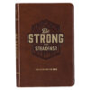 Be Strong and Steadfast Brown Faux Leather Daily Devotional