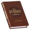 Be Strong and Steadfast Brown Faux Leather Daily Devotional - Image 2