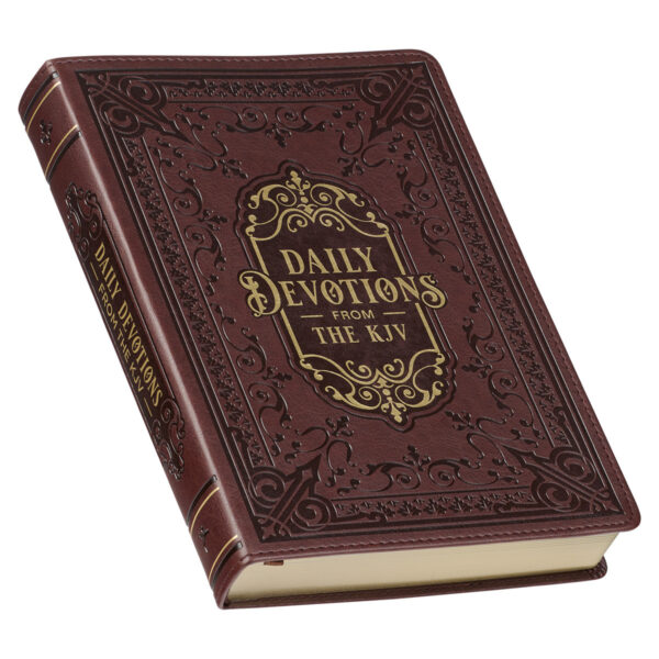 Daily Devotions from the KJV Brown Faux Leather Devotional Large Print Edition 126 0606 2 1