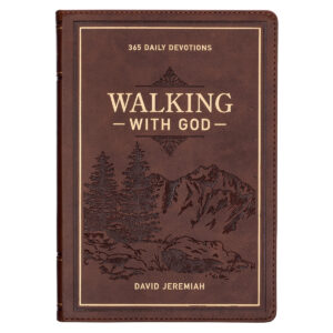 Image of Walking With God Large Print Brown Faux Leather Devotional