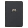 KJV Large Print Thinline Bible Black Faux Leather Thumb index Zipper