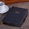 KJV Large Print Thinline Bible Black Faux Leather Thumb index Zipper - Image 11