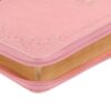 Burgundy and Pink Floral Faux Leather Compact KJV Bible with Zippered Closure - Image 5