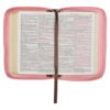 Burgundy and Pink Floral Faux Leather Compact KJV Bible with Zippered Closure - Image 6