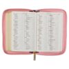 Burgundy and Pink Floral Faux Leather Compact KJV Bible with Zippered Closure - Image 9