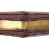 KJV Burgundy and Saddle Tan Framed Faux Leather Compact - Image 5