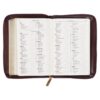 KJV Burgundy and Saddle Tan Framed Faux Leather Compact - Image 7