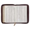KJV Burgundy and Saddle Tan Framed Faux Leather Compact - Image 8