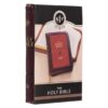 KJV Burgundy and Saddle Tan Framed Faux Leather Compact - Image 9