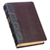 KJV Two-tone Brown Full Grain Leather Giant Print Bible W/ Thumb Index - Image 2