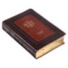 Burgundy and Toffee Black Faux Leather Study Bible - Thumb Index - Image 3