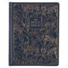 KJV Study Bible, Navy Blue Floral Faux Leather - Note-taking Bible