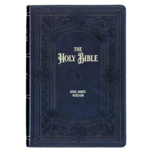 Image of KJV Black Art Nouveau Framed Faux Leather Giant Print – Thumb Index