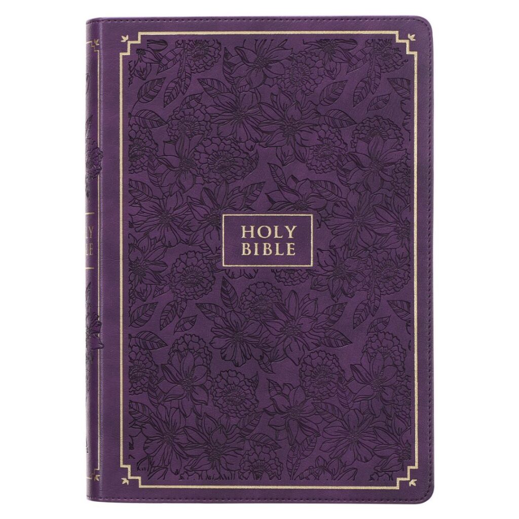 Image of KJV Purple Faux Leather Giant Print – Thumb Index