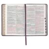 KJV Purple Floral Faux Leather Large Print Thinline - Thumb Index - Image 7