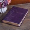 KJV Purple Floral Faux Leather Large Print Thinline - Thumb Index - Image 10