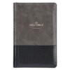 KJV Gray and Black Faux Leather with Zipper - Thumb Index