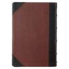 KJV Mahogany and SadleTan Full Grain Leather Large Print Thinline - Image 2