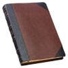 KJV Mahogany and SadleTan Full Grain Leather Large Print Thinline - Image 3