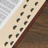 KJV Mahogany and SadleTan Full Grain Leather Large Print Thinline - Image 5