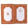 KJV Floral Saddle Tan Faux Leather Full-size Giant Print - Thumb Index  - Discon - Image 4