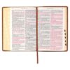 KJV Floral Saddle Tan Faux Leather Full-size Giant Print - Thumb Index  - Discon - Image 7