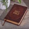 KJV Chestnut Brown Faux Leather Compact - Image 8