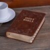 KJV Medium Brown Ivy Faux Leather Giant Print Standard-size - Thumb Index - Image 11