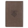 KJV Dark Taupe Floral Faux Leather Large Print Thinline - Thumb Index  - Discont - Image 2