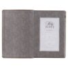 KJV Dark Taupe Floral Faux Leather Large Print Thinline - Thumb Index  - Discont - Image 4