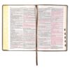 KJV Dark Taupe Floral Faux Leather Large Print Thinline - Thumb Index  - Discont - Image 7