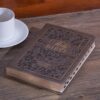 KJV Dark Taupe Floral Faux Leather Large Print Thinline - Thumb Index  - Discont - Image 10