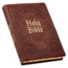 KJV Antiqued Brown Faux Leather Large Print Thinline - Thumb Index - Image 3