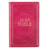 KJV Pink Faux Leather Deluxe Gift Bible - Thumb Index
