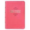 KJV Pink Faux Leather Large Print Compact Bible