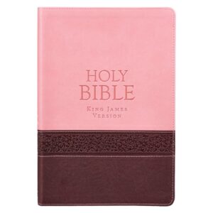 Image of KJV Pink and Brown Large Print Faux Leather Thinline