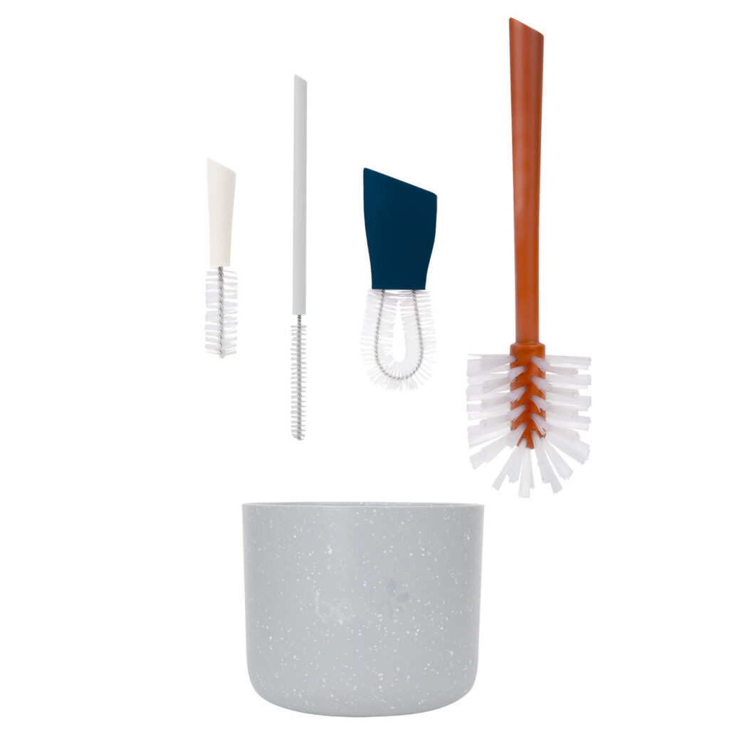 Image of MOD Bottle Cleaning Brush Set – terracotta