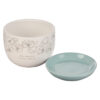 Mercy White & Light Blue Planter Pot with Saucer - Image 3