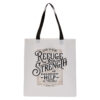 Refuge and Strength Black and White Shopping Tote Bag
