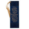 I Know The Plans Floral Trellis Blue Faux Leather Bookmark