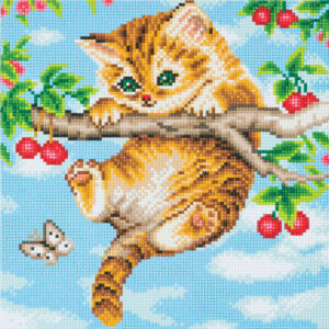 Image of Crystal Art Mounted Kit (Med) Cherry Kitten