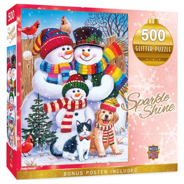 500 Pc Puzzle - Christmas Family Portrait 654 0315 1