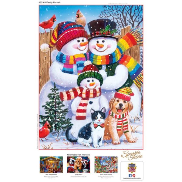 500 Pc Puzzle - Christmas Family Portrait 654 0315 3