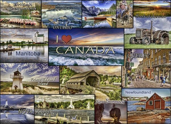 I Love Canada 1000 Pc