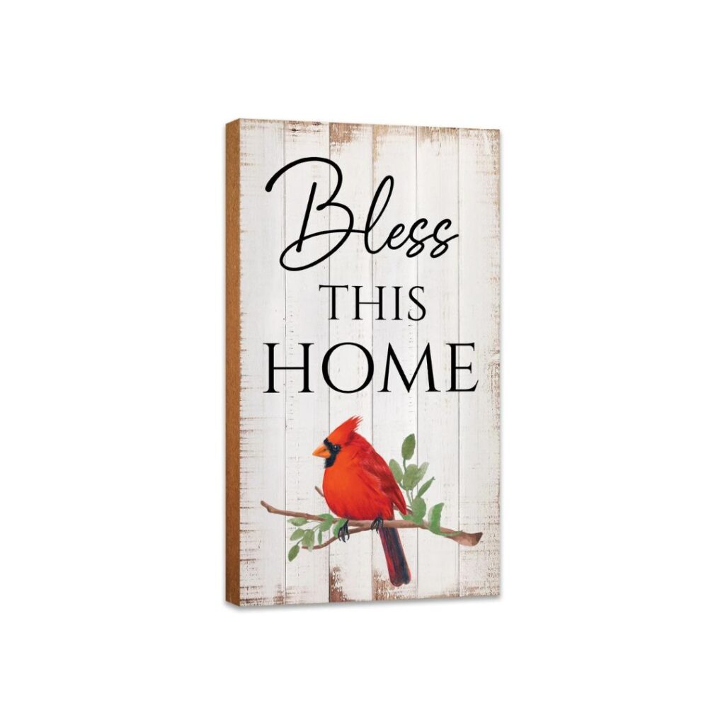 Image of Wooden Wall Plaque – Bless This Home 8.5″ x 16″ DWSO