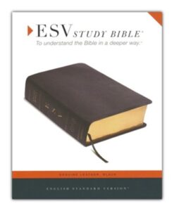 Image of ESV Study Bible Black Genuine Leather Thumb Indexed