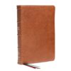 NKJV Reference Bible, Center-Column, Premium Goatskin Leather, Brown