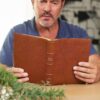 NKJV Reference Bible, Center-Column, Premium Goatskin Leather, Brown - Image 6