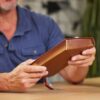 NKJV Reference Bible, Center-Column, Premium Goatskin Leather, Brown - Image 7